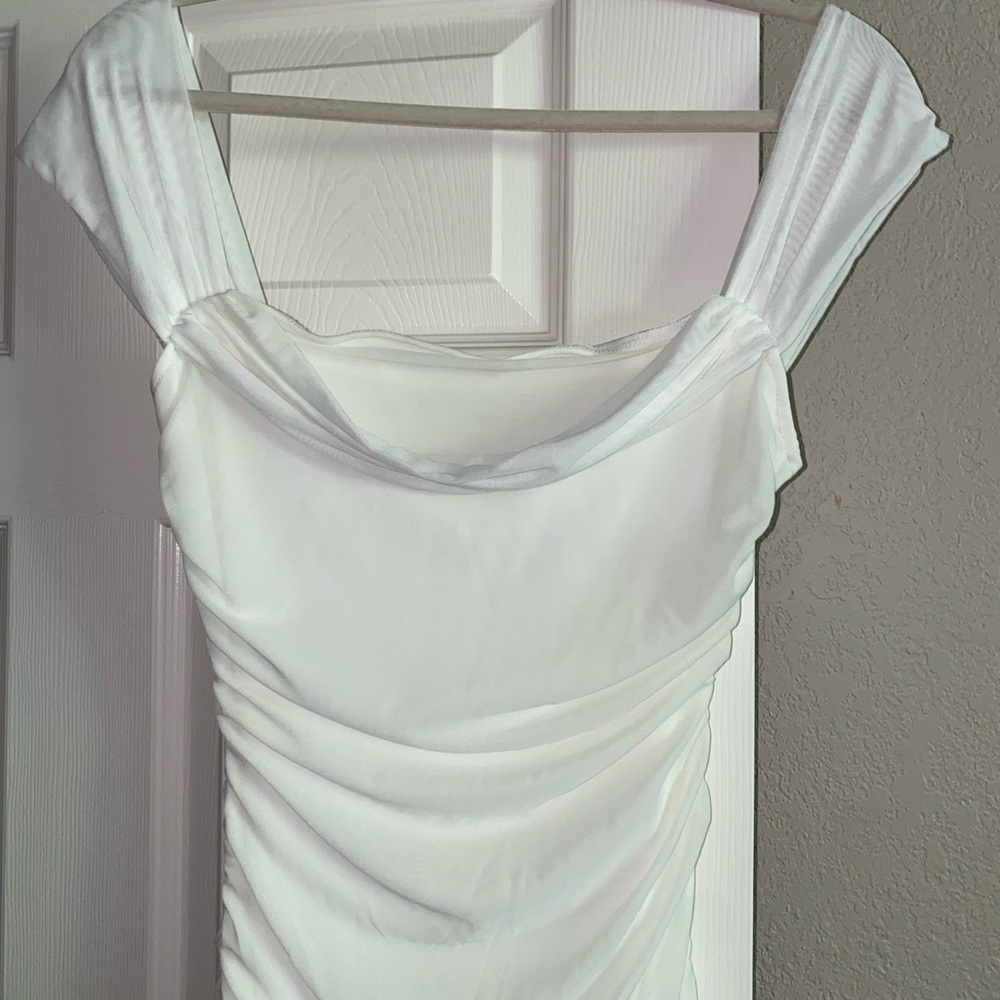 Off Shoulder Rushed Boycon Dress - Picture 2 of 5